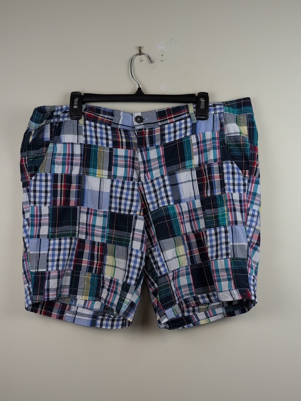 Aeropostale Patchwork Madras Plaid Cotton Shorts - Multicolor Size 17/18 Preppy